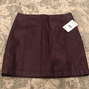 Free People Vegan Leather Skirt